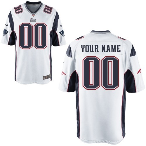 men's new england patriots customized game white jerseys