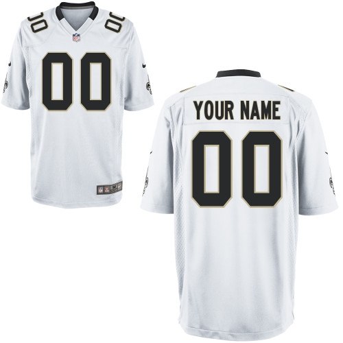 men's new orleans saints customized game white jerseys