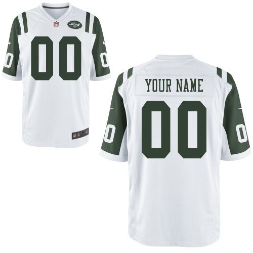 men's new york jets customized game white jerseys