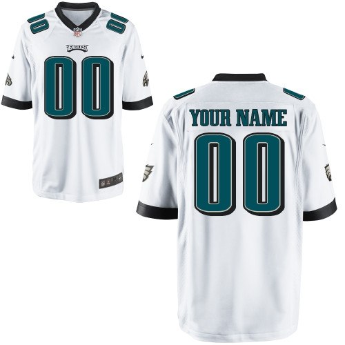 men's philadelphia eagles customized game white jerseys