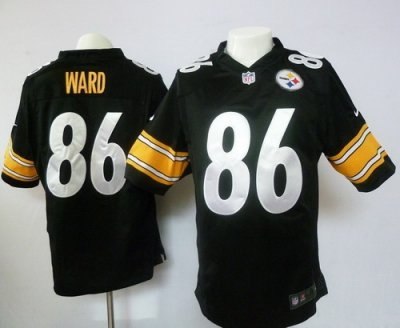 men's pittsburgh steelers 86 hines ward game black team color jerseys