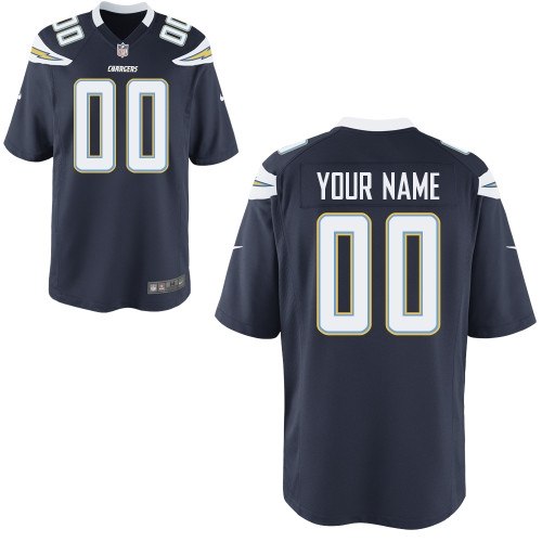 men's san diego chargers customized game team color jerseys
