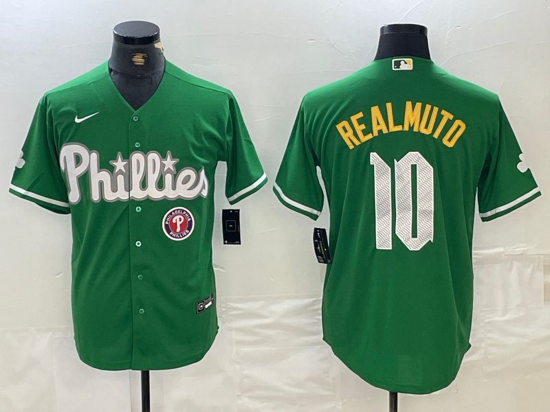 men's philadelphia phillies #10 j.t. realmuto green 2024 city connect stitched jersey1