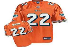 miami dolphins 22 reggie bush orange jersey