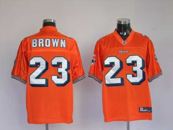 miami dolphins 23 ronnie brown orange