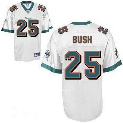miami dolphins 25 reggie bush white jerseys