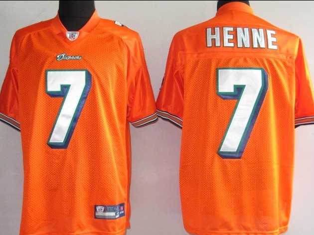 miami dolphins 7# henne orange miami dolphins 7# henne orange