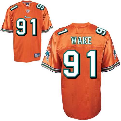 miami dolphins 91 cameron wake orange jerseys