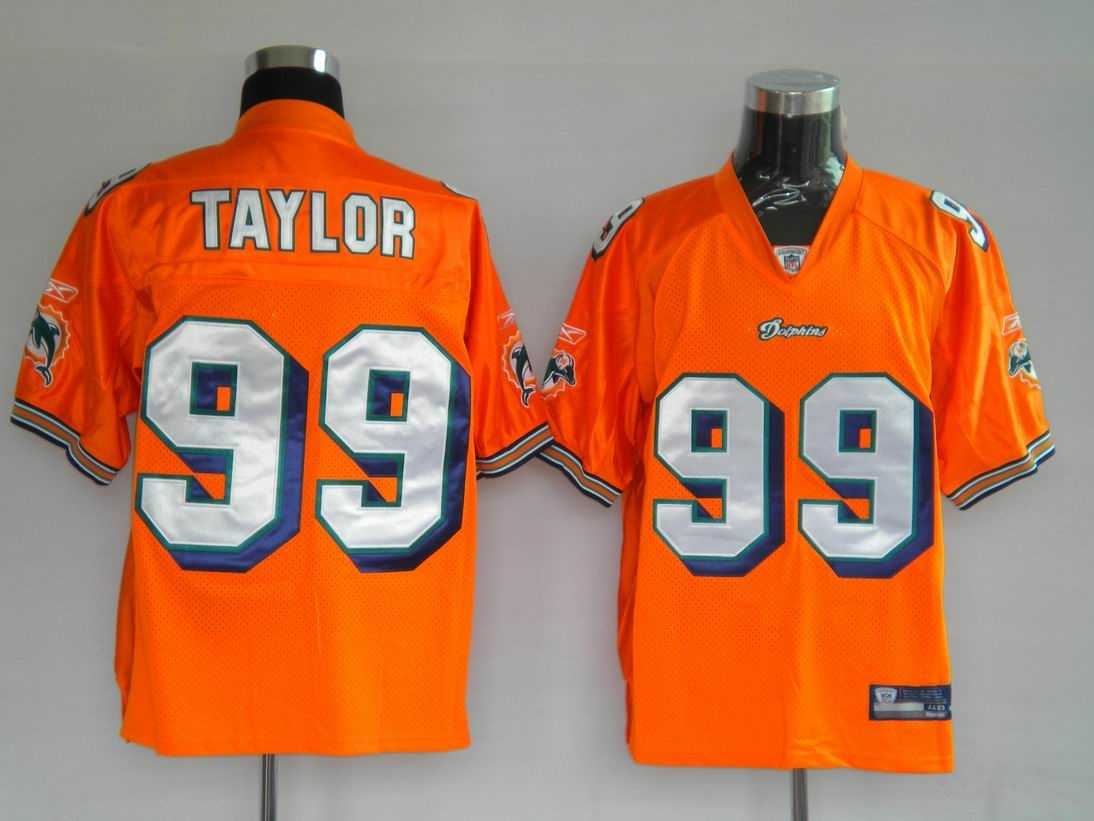 miami dolphins 99 jason taylor orange jerseys