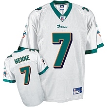 miami dolphins chad henne #7 white jersey