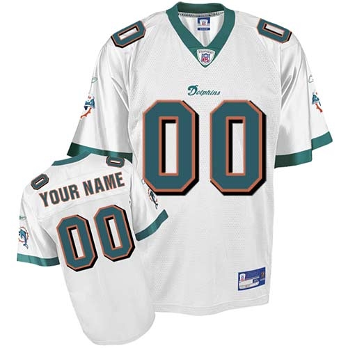 miami dolphins customized white jersey (s-5xl)