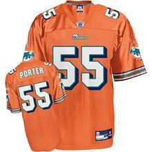 miami dolphins joey porter #55 alternate orange jersey miami dolphins joey porter #55 alternate orange jersey