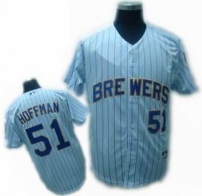 milwaukee brewers #51 hoffman jersey white