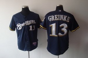milwaukee brewers 13 zack greinke baseball blue jerseys