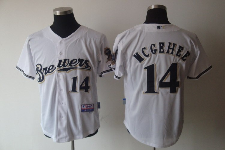 milwaukee brewers 14# mcgehee white