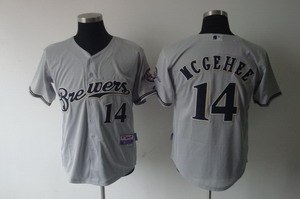 milwaukee brewers 14 casey mcgehee grey cool base jerseys