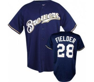 milwaukee brewers 28 p fielder blue