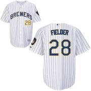 milwaukee brewers 28 prince fielder alternate hom white