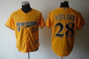 milwaukee brewers 28 prince fielder yellow