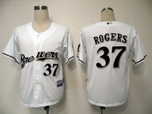 milwaukee brewers 37 rogers white cool base jerseys