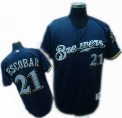 milwaukee brewers 40th jerseys 21# escobar blue