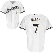 milwaukee brewers 7 j.j. hard white