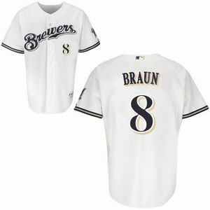 milwaukee brewers 8 ryan brau white