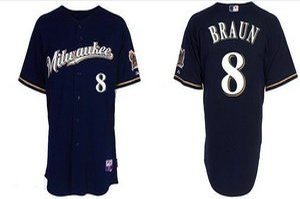 milwaukee brewers 8 ryan braun baseball blue jerseys