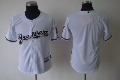 milwaukee brewers blank white mlb jersey