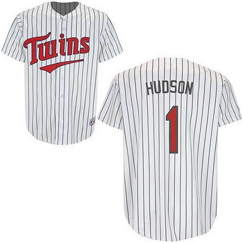 minnesota twins 1 hudson white(blue strip) jerseys