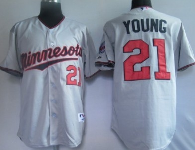 minnesota twins 21 young white jersey