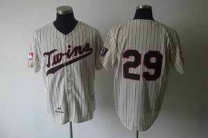 minnesota twins 29 carew m n cream black strip