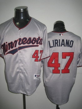 minnesota twins 47 liriano grey(50th) jerseys