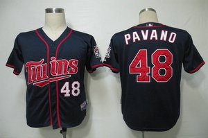 minnesota twins 48 pavano dark blue