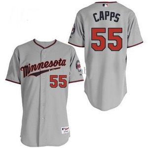 minnesota twins 55 matt capps grey cool base jerseys