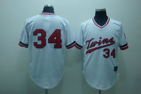 minnesota twins puckett 34 white jerseys cooperstown throwback