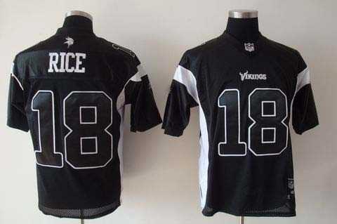 minnesota vikings #18 rice black(3rd)