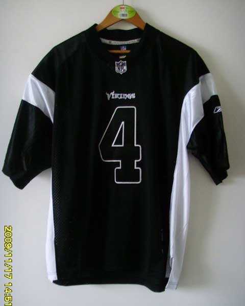 minnesota vikings &4 brett favre black jersey