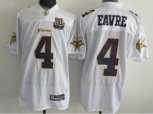 minnesota vikings 4 brett favre full white new jerseys with 50th patch minnesota vikings 4 brett favre full white new jerseys with 50th patch