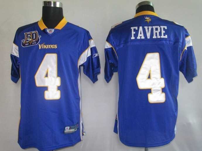 minnesota vikings 4 brett favre purple [50th