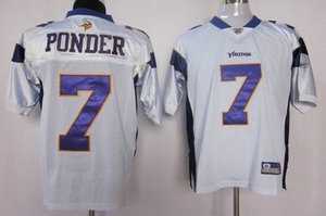 minnesota vikings 7 ponder white color jersey