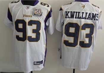 minnesota vikings 93 kevin williams white jerseys with 50th patch minnesota vikings 93 kevin williams white jerseys with 50th patch