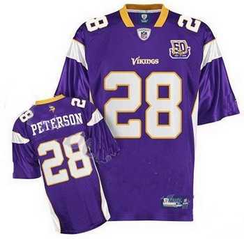 minnesota vikings adrian peterson 28 purple jersey 1961-2010 50th patch minnesota vikings adrian peterson 28 purple jersey 1961-2010 50th patch
