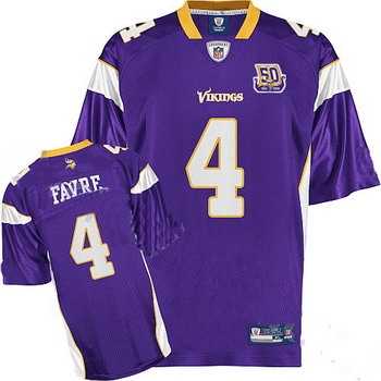 minnesota vikings brett favre 4 purple 50th anniversary patch minnesota vikings brett favre 4 purple 50th anniversary patch