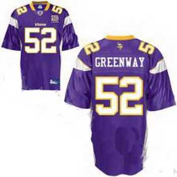 minnesota vikings chad greenway 52 purple jersey 50th anniversary patch minnesota vikings chad greenway 52 purple jersey 50th anniversary patch