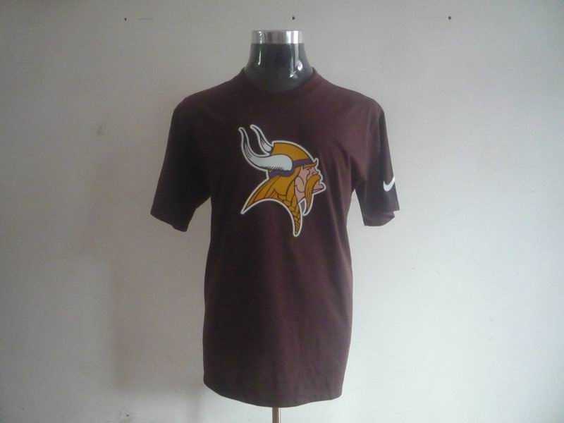 minnesota vikings sideline legend authentic logo dri-fit t-shirt brown