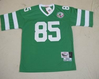 mitchell & ness new york jets 85 wesley walker throwback green jersey
