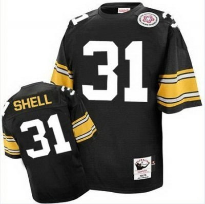 mitchell and ness steelers #31 donnie shell black stitched nfl jerseys