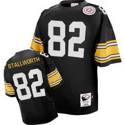mitchell and ness steelers #82 john stallworth black stitched nfl jerseys
