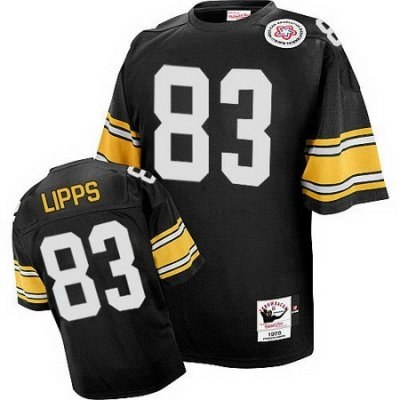 mitchell and ness steelers #83 louis lipps black stitched nfl jerseys